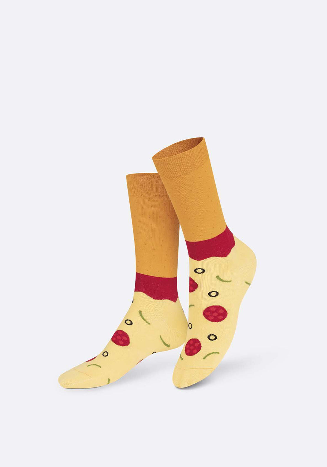 Eat My Socks Napoli Pizza Socks, Yellow Multi