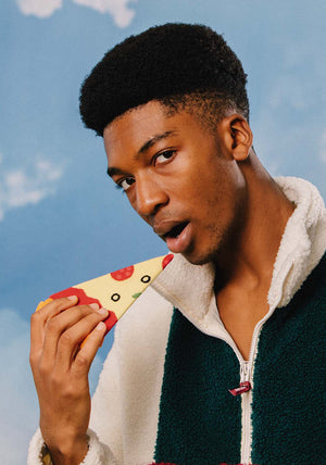 Eat My Socks Napoli Pizza Socks, Yellow Multi