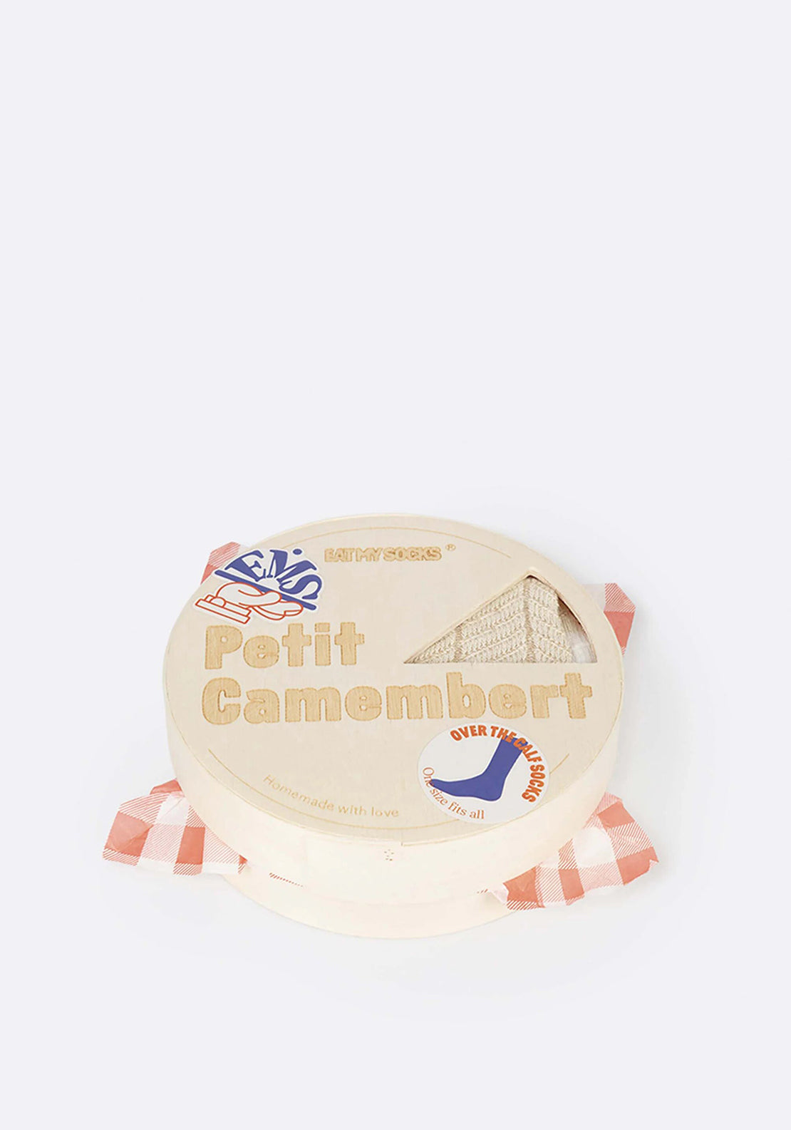 Eat My Socks Petit Camembert Socks, Beige
