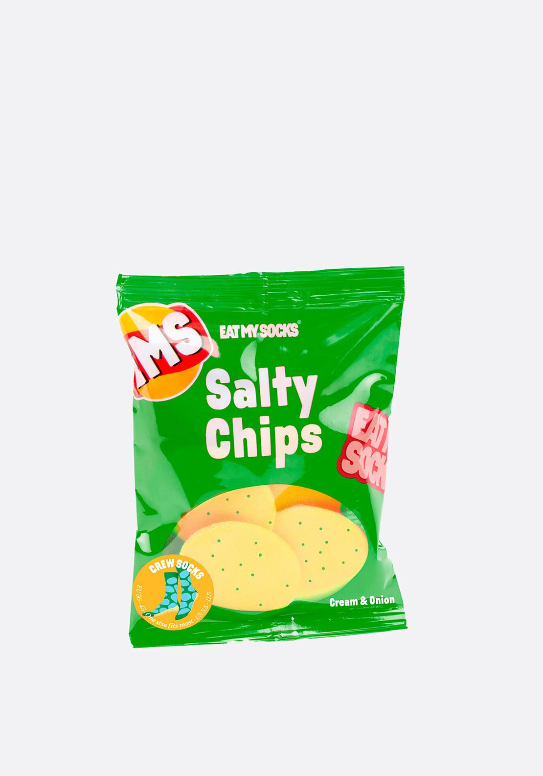 Eat My Socks Salty Chips Socks, Green Multi