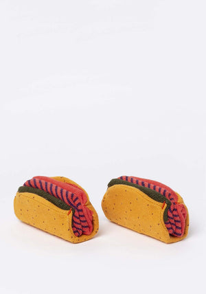 Eat My Socks Spicy Taco Socks, Orange Multi