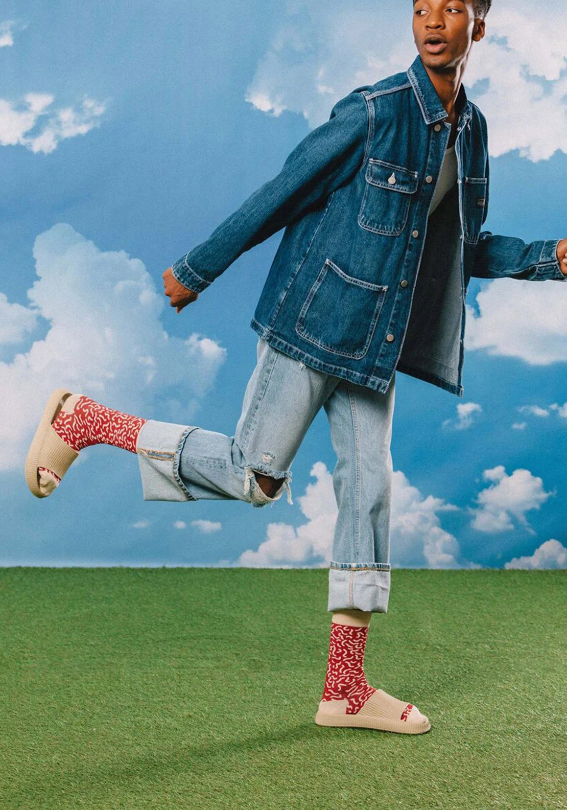 Eat My Socks Supreme Salami Socks, Red Multi