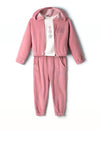 Ebita Mini Girl Velour 3 Piece Set, Pink