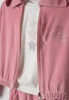 Ebita Mini Girl Velour 3 Piece Set, Pink