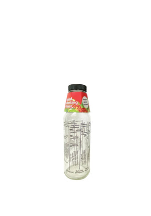 GLASS SALAD DRESSING JAR