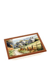 VILLAGE SCENE LAP TRAY