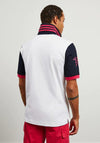 Eden Park Colour Block Rugby Polo Shirt, White Multi