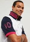 Eden Park Colour Block Rugby Polo Shirt, White Multi