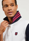 Eden Park Colour Block Rugby Polo Shirt, White Multi