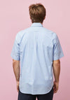Eden Park Short Sleeve Gingham Shirt, Light Blue