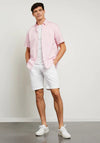 Eden Park Short Sleeve Gingham Shirt, Pink