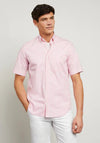Eden Park Short Sleeve Gingham Shirt, Pink