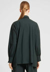 Elsewhere Oversized Balloon Sleeve Blouse, Midnight Green