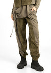 Elsewhere Draped Detail Trousers, Green