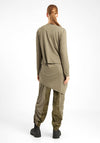 Elsewhere Draped Detail Trousers, Green