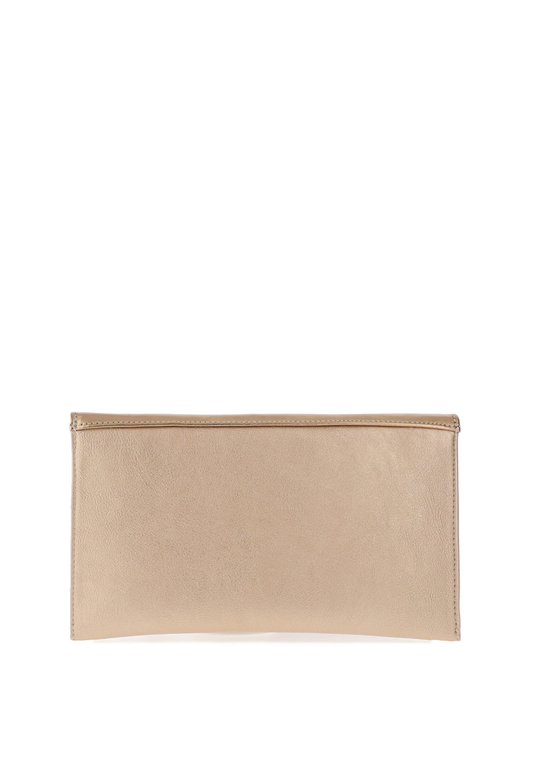 Emis Leather Envelope Clutch Bag, Rustic Gold