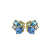 Dyrberg/Kern Emma Earrings, Aqua & Gold