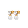 Dyrberg/Kern Emo Pearl Earrings, Gold