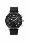 Emporio Armani Mens Watch, Black & Silver