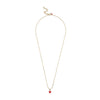 Enamel Amore Red Heart Necklace, Gold