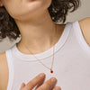 Enamel Amore Red Heart Necklace, Gold