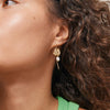 Enamel Kai Pearl Earrings, Gold