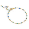 Enamel Lola Necklace, Gold & Blue