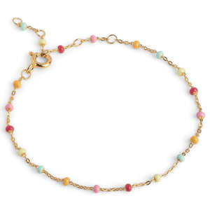 Enamel Lola Bracelet, Gold & Pastel Multi