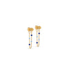 Enamel Lola Huggie Hoop Earrings, Gold & Blue