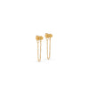 Enamel Lola Earrings, Gold & Cream