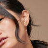 Enamel Lola Earrings, Gold & Cream