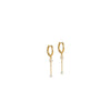 Enamel Lola Huggie Hoop Earrings, Gold & Cream