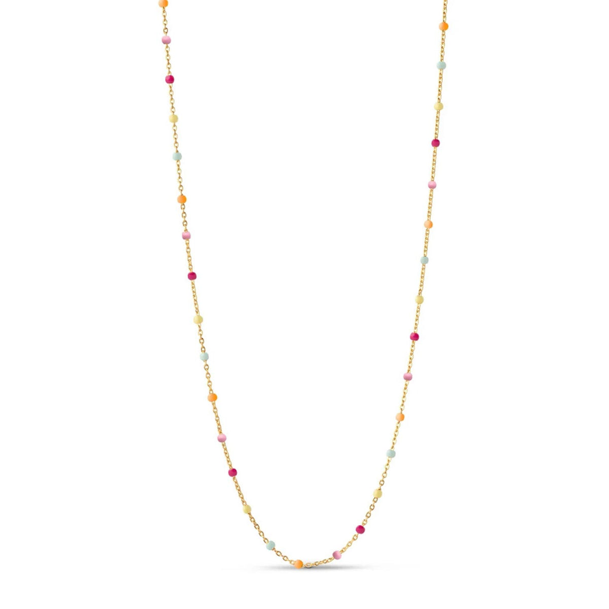 Enamel Lola Necklace, Gold & Pastel Multi