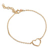 Enamel Organic Heart Bracelet, Gold