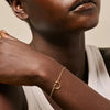 Enamel Organic Heart Bracelet, Gold