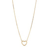 Enamel Organic Heart Necklace, Gold