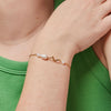 Enamel Pearlie Twist Bracelet, Gold