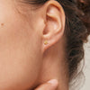 Enamel Rio Mini Stud Earrings, Gold
