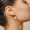 Enamel Significant Huggie Hoop Earrings, Gold
