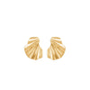 Enamel Wave Earrings, Gold