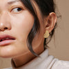Enamel Wave Earrings, Gold