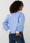 ESQUALO BLOUSE CROPPED STRIPES RHINESTON