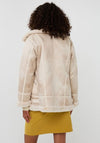 Esqualo Faux Fur Suedine Jacket, Cream
