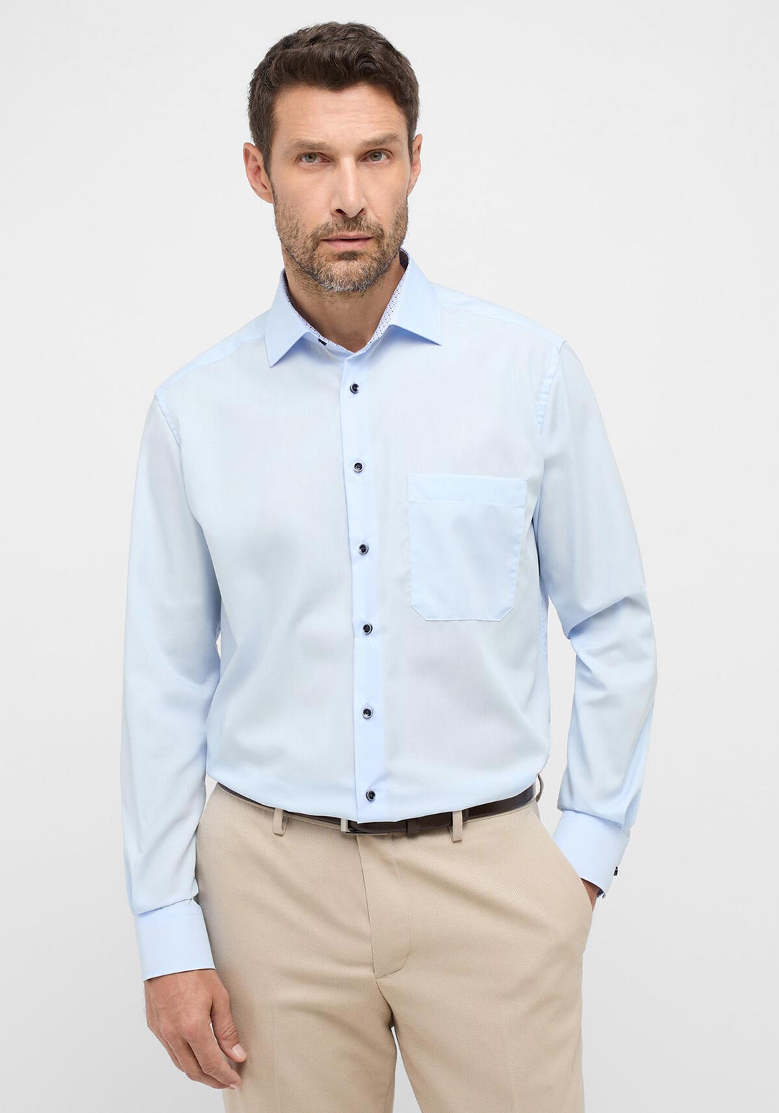 1863 by Eterna Comfort Fit Formal Shirt, Blue
