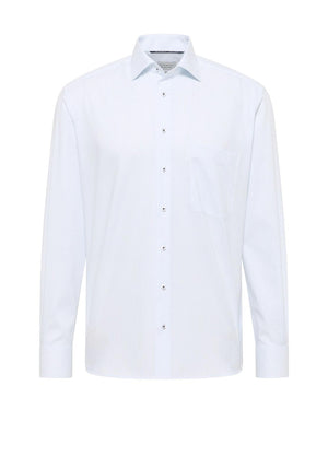 Eterna Comfort Fit Stripe Shirt, Blue & White