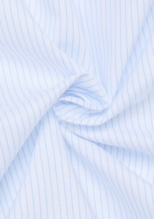 Eterna Comfort Fit Stripe Shirt, Blue & White