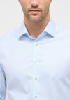 1863 By Eterna Micro Print Modern Fit Shirt, Blue