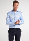 1863 by Eterna Plain Slim Fit Shirt, Light Blue