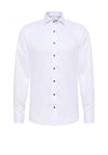 1863 by Eterna Slim Fit Twill Double Cuff Shirt, White