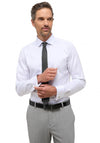 1863 by Eterna Slim Fit Twill Double Cuff Shirt, White
